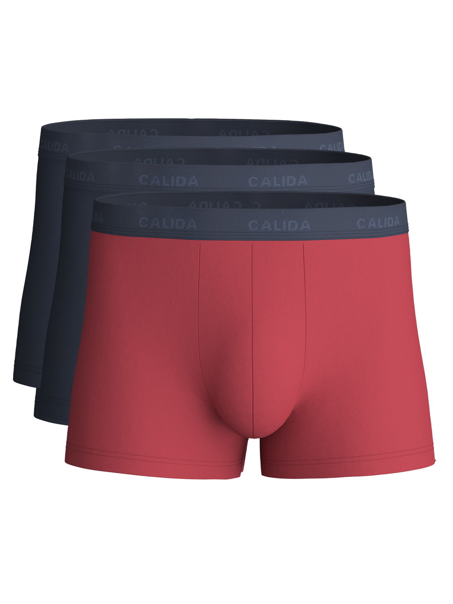 Multipack Herren - Boxer Brief, 3er-Pack aus 100% Baumwolle in Blau, Einfarbig aus Serie Cotton Special von CALIDA