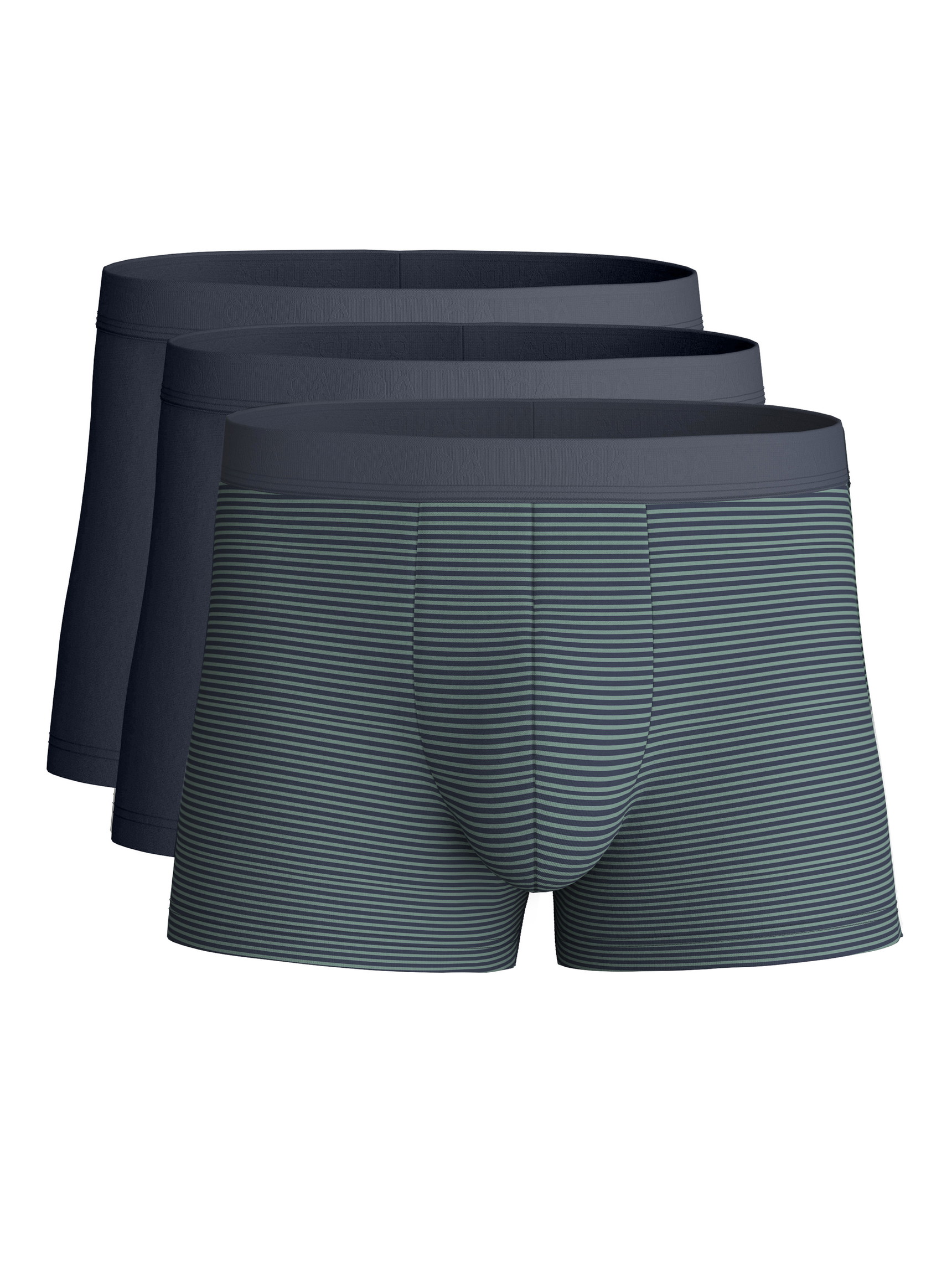Multipack Herren - Boxer Brief, 3er-Pack aus Baumwolle in Grün, Einfarbig aus Serie Cotton Special von CALIDA