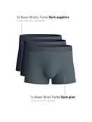 Herren - Boxer Brief, 3er-Pack aus Baumwolle in Grün, Einfarbig aus Serie Cotton Special von CALIDA
