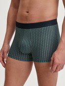 Men model is wearing Boxer brief made of TENCEL™ in Green, Patterned from the Focus Trend series by CALIDA, Front view