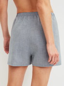 Le mannequin Femme porte le/la Short de pyjama en 100% coton de couleur Bleu, Unicolore, de la série Favourites Tiles de CALIDA, Vue arrière