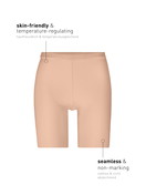 Damen-Model trägt Longpant aus Modal in Beige, Einfarbig aus Serie Natural Skin von CALIDA, Zusatzbild