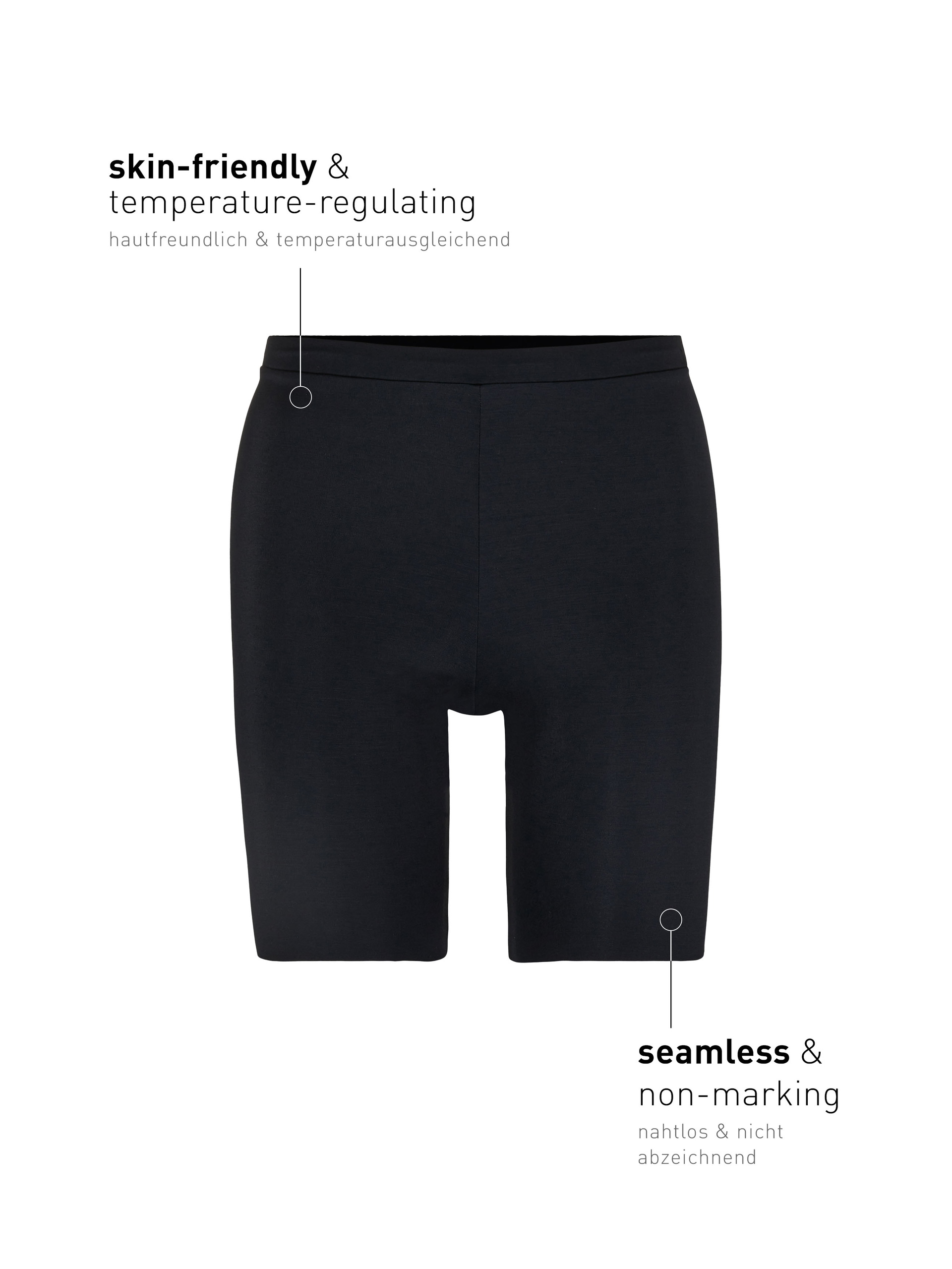 Damen - Longpant aus Modal in Schwarz, Einfarbig aus Serie Natural Skin von CALIDA