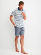 Men model is wearing Bermudas with side pockets made of 100% Cotton in Grey, Unicoloured from the RMX Sleep Journey series by CALIDA, Outfit