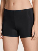 Women model is wearing Pants made of Modal in Black, Unicoloured from the Natural Skin series by CALIDA, Front view