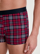 Le mannequin Homme porte le/la Boxer brief en Coton de couleur Rouge, À motifs, de la série Family & Friends de CALIDA, Détail