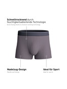 Uomo - Boxer brief, girovita elastico in Cotone di colore Grigio, Tinta unita, della serie Pure & Style di CALIDA