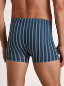Herren - Boxer Brief aus Baumwolle in Blau, Gestreift aus Serie Grafic Cotton von CALIDA