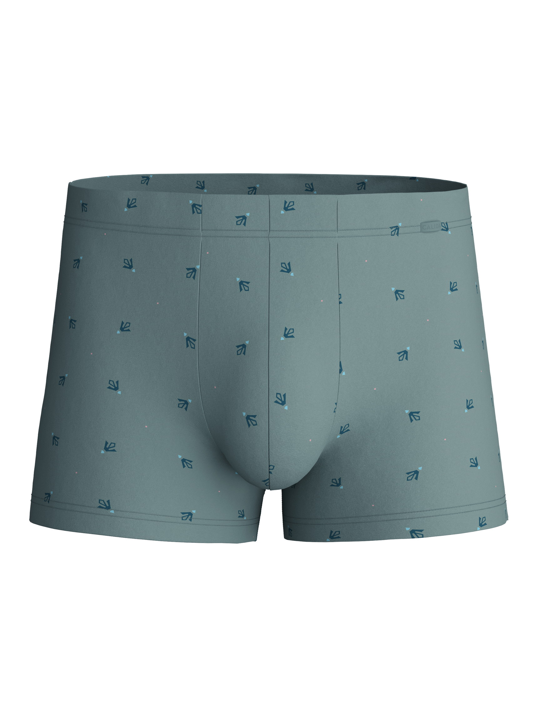 Herren - Boxer Brief aus Baumwolle in Grün, Gemustert aus Serie Grafic Cotton von CALIDA