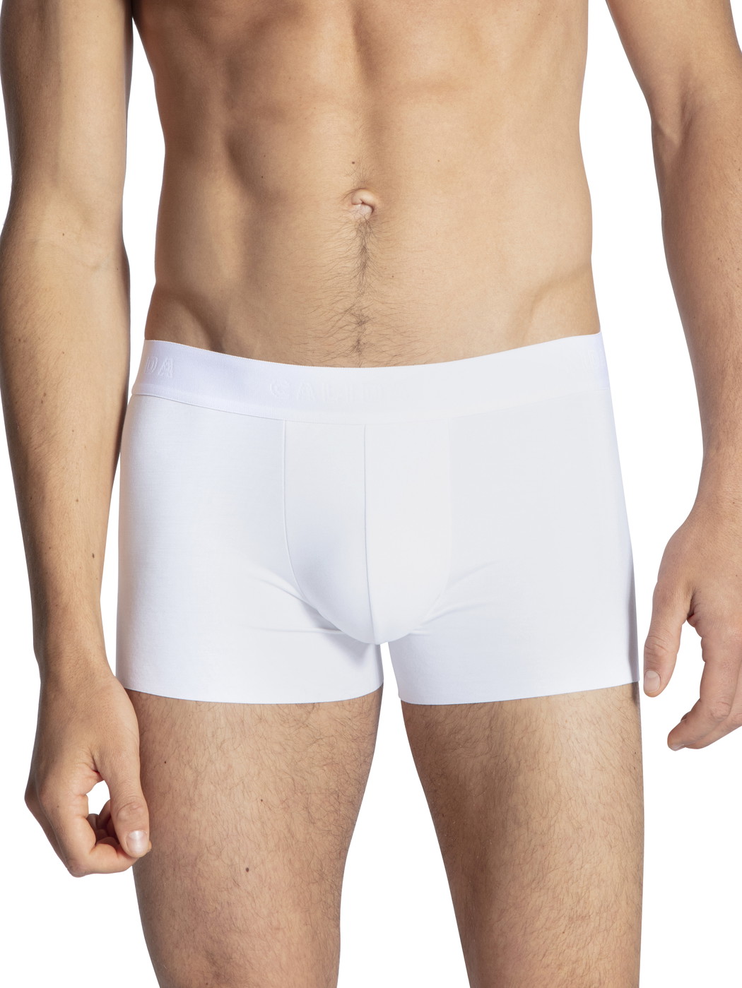 Men - Boxer brief with elastic waistband made of Modal in White, Unicoloured, from the Clean Line series by CALIDA