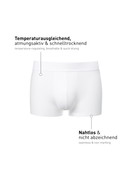 Men - Boxer brief with elastic waistband made of Modal in White, Unicoloured, from the Clean Line series by CALIDA