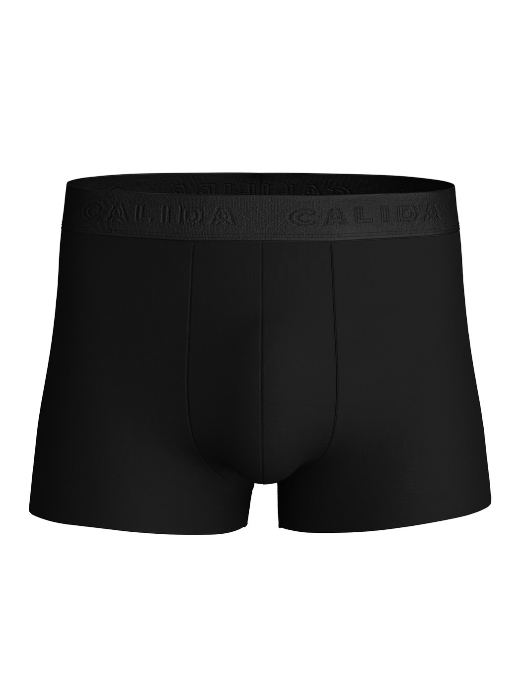 Homme - Boxer brief avec ceinture élastique en Modal de couleur Noir, Unicolore, de la série Clean Line de CALIDA