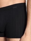 Homme - Boxer brief, ceinture recouverte en Coton de couleur Noir, Unicolore, de la série Pure & Style de CALIDA, Détail