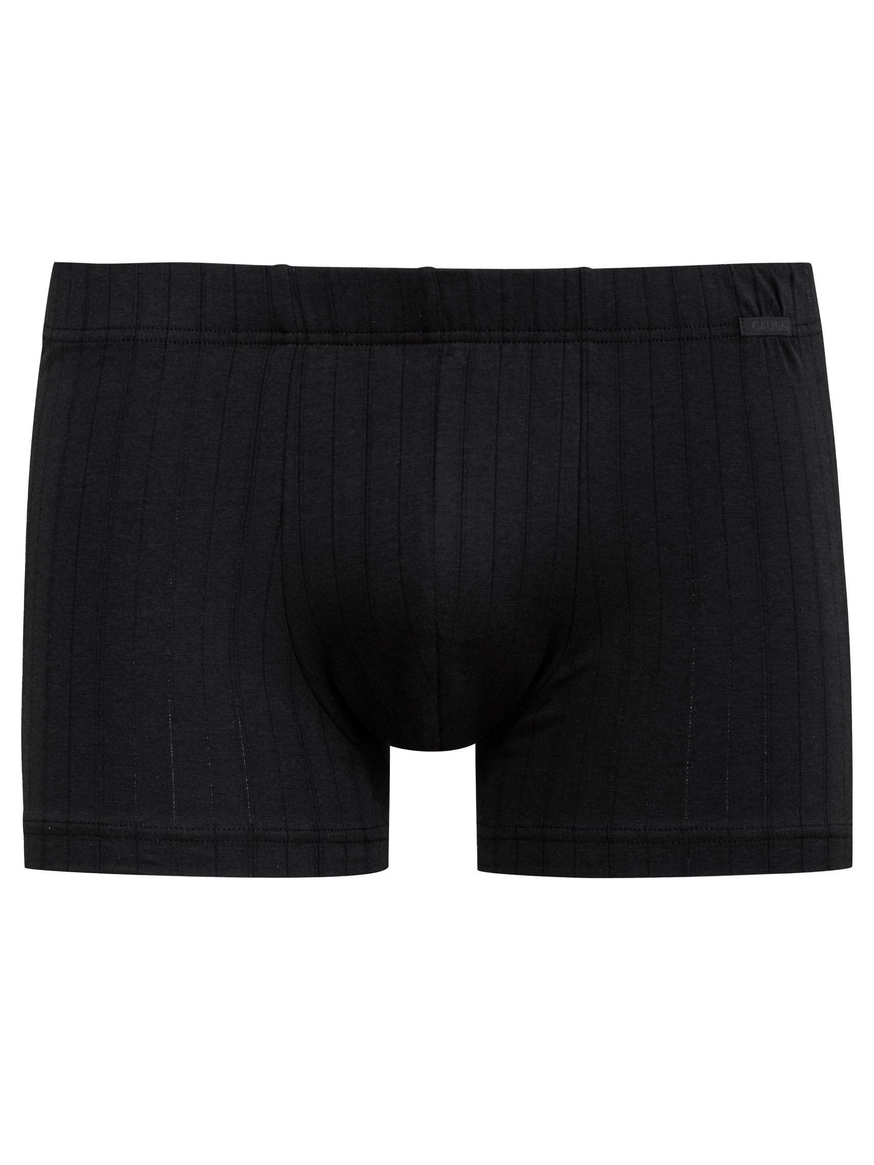 Herren - Boxer Brief mit überzogenem Bund aus Baumwolle in Schwarz, Einfarbig aus Serie Pure & Style von CALIDA
