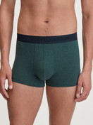 Men model is wearing Boxer brief made of Cotton in Green, Unicoloured from the Cotton Sporty series by CALIDA, Front view