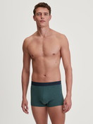 Men model is wearing Boxer brief made of Cotton in Green, Unicoloured from the Cotton Sporty series by CALIDA, Outfit