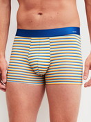 Men model is wearing Boxer brief made of Cotton in Orange, Patterned from the Cotton Code Design series by CALIDA, Front view