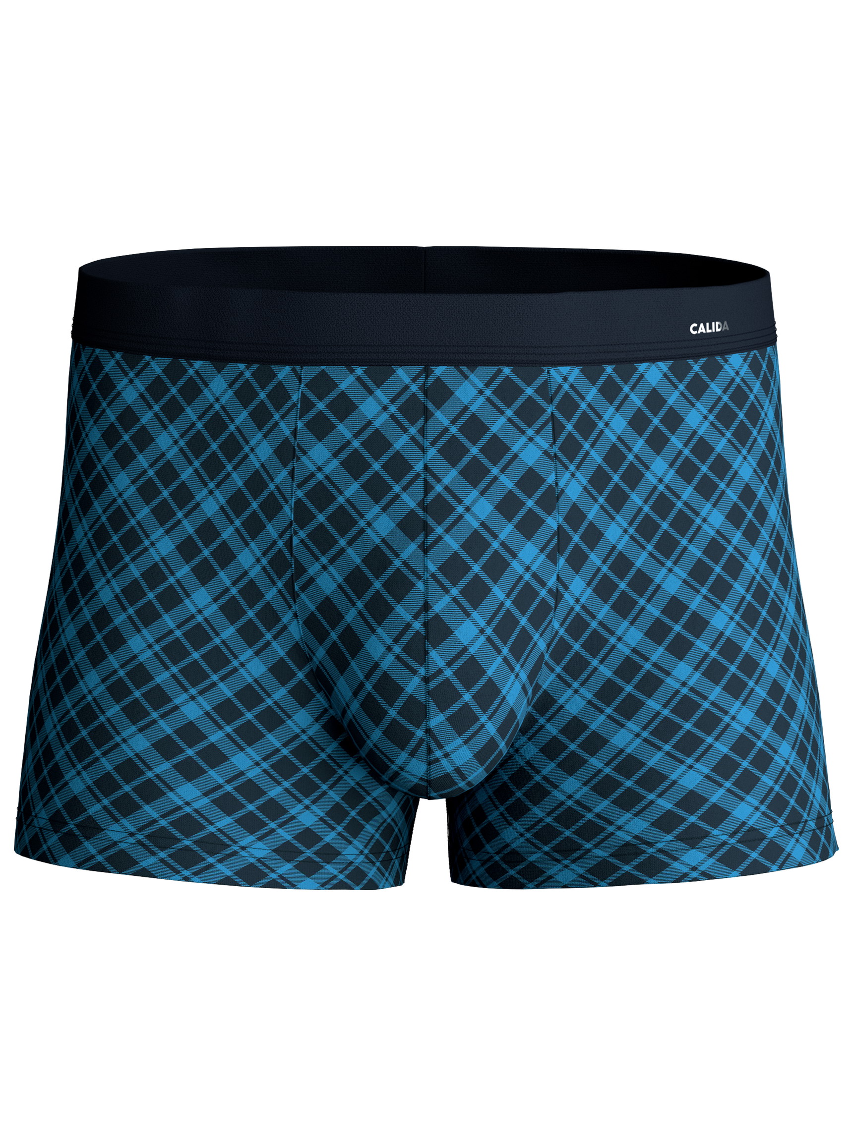 Uomo - Boxer brief in Cotone di colore Blu, A scacchi, della serie Cotton Code Design di CALIDA