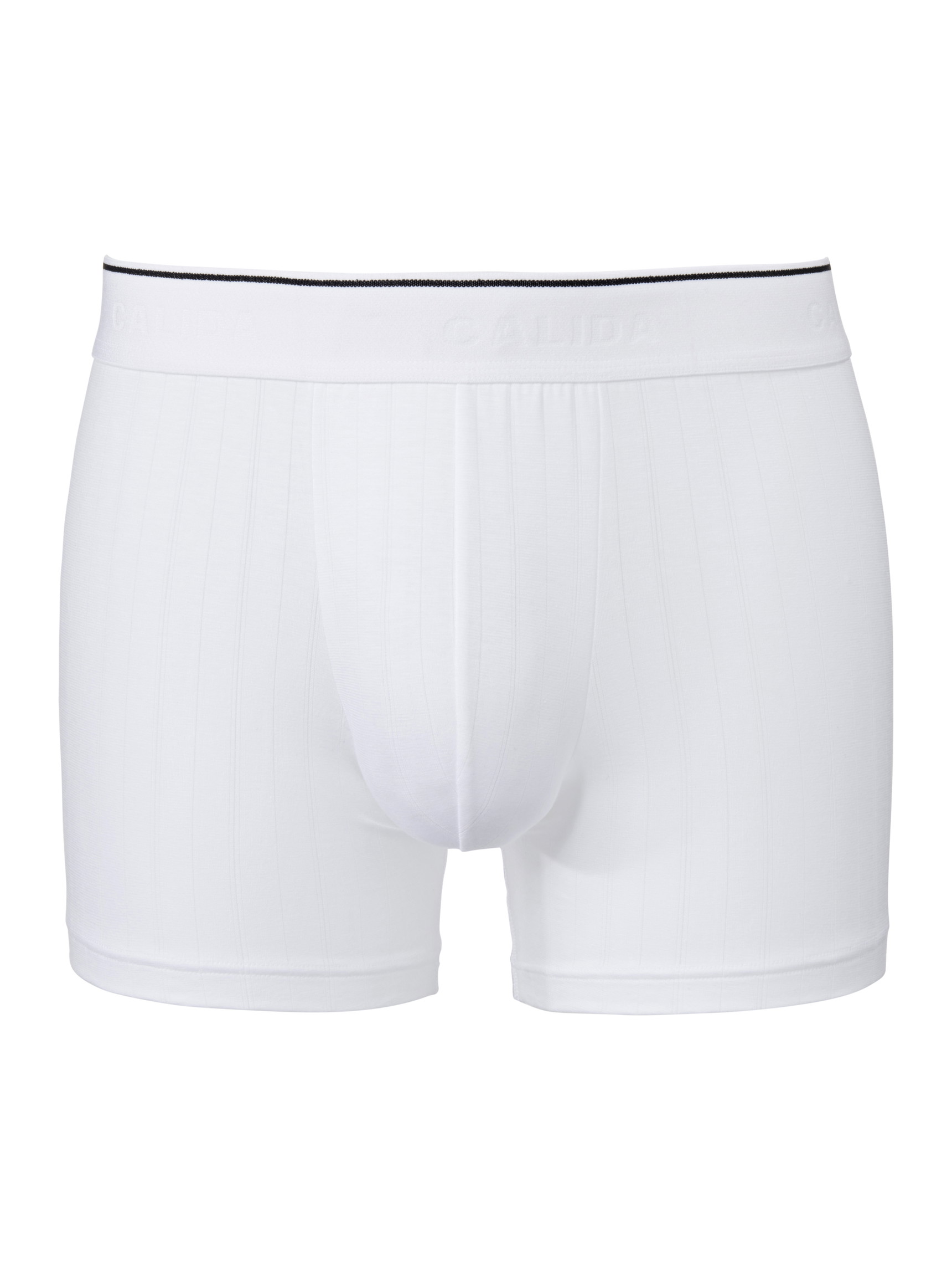 Herren - Boxer Brief mit langem Bein aus Baumwolle in Weiß, Einfarbig aus Serie Pure & Style von CALIDA