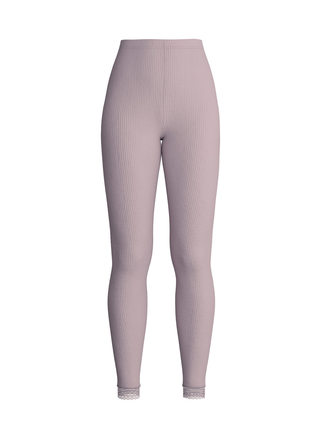 Damen - Leggings aus Wolle-Seide aus Wolle in Violett, Spitze aus Serie Silky Wool Joy von CALIDA