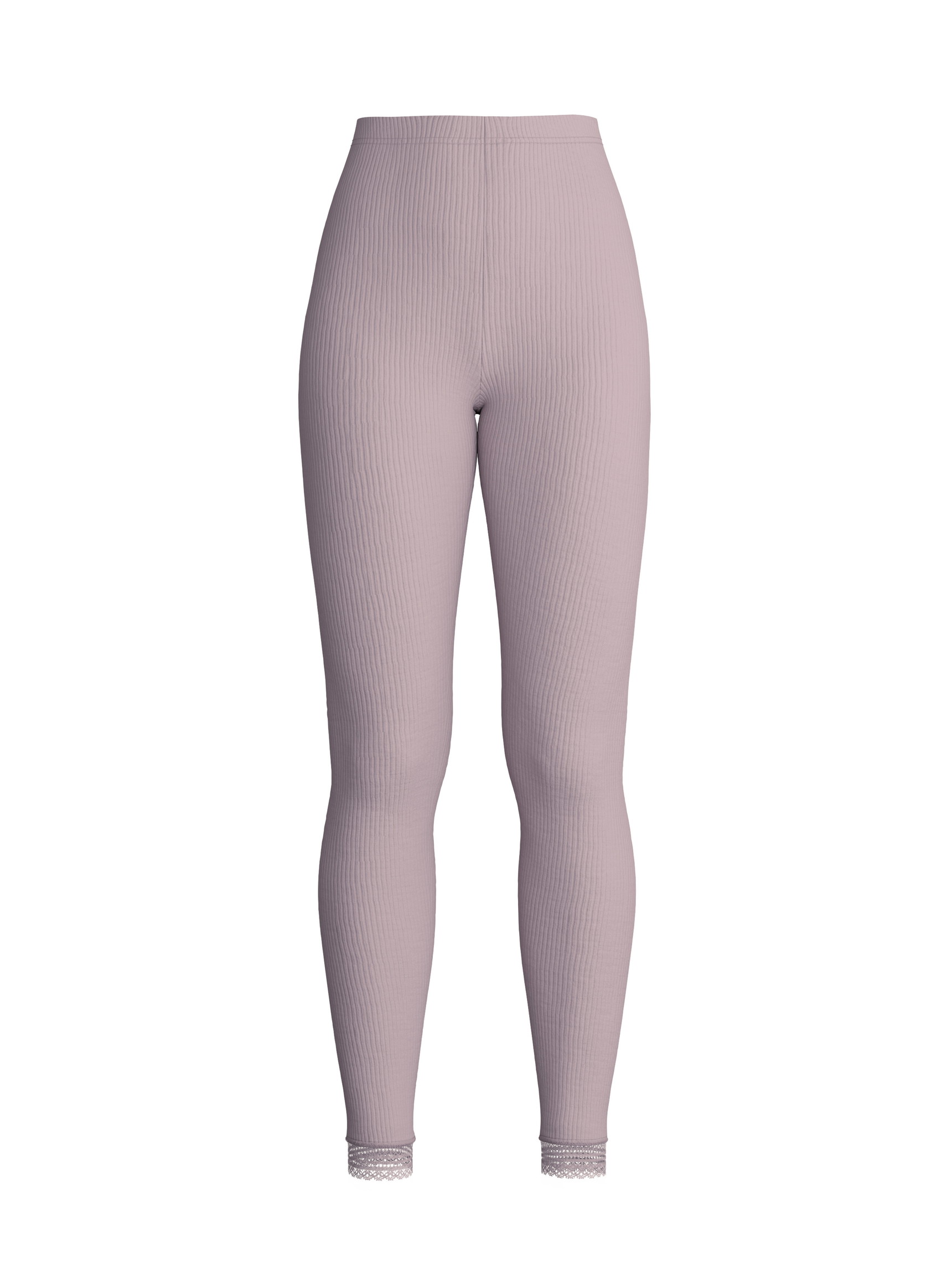Damen - Leggings aus Wolle-Seide aus Wolle in Violett, Spitze aus Serie Silky Wool Joy von CALIDA