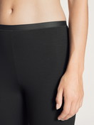 Women - 3/4 Leggings made of Cotton in Black, Unicoloured, from the Natural Comfort series by CALIDA, Detail