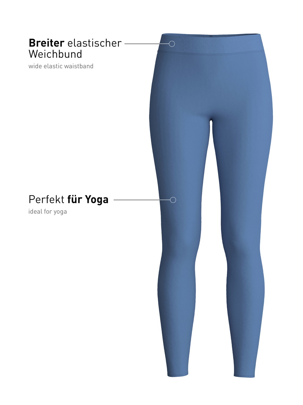 Damen - Leggings aus Baumwolle in Blau, Einfarbig aus Serie Elastic von CALIDA