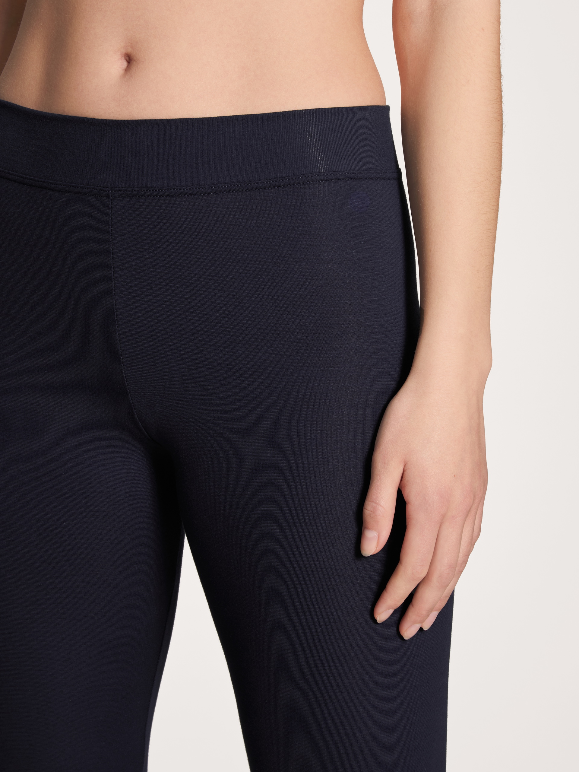 Women - Leggings made of Cotton in Blue, Unicoloured, from the Elastic series by CALIDA, Detail