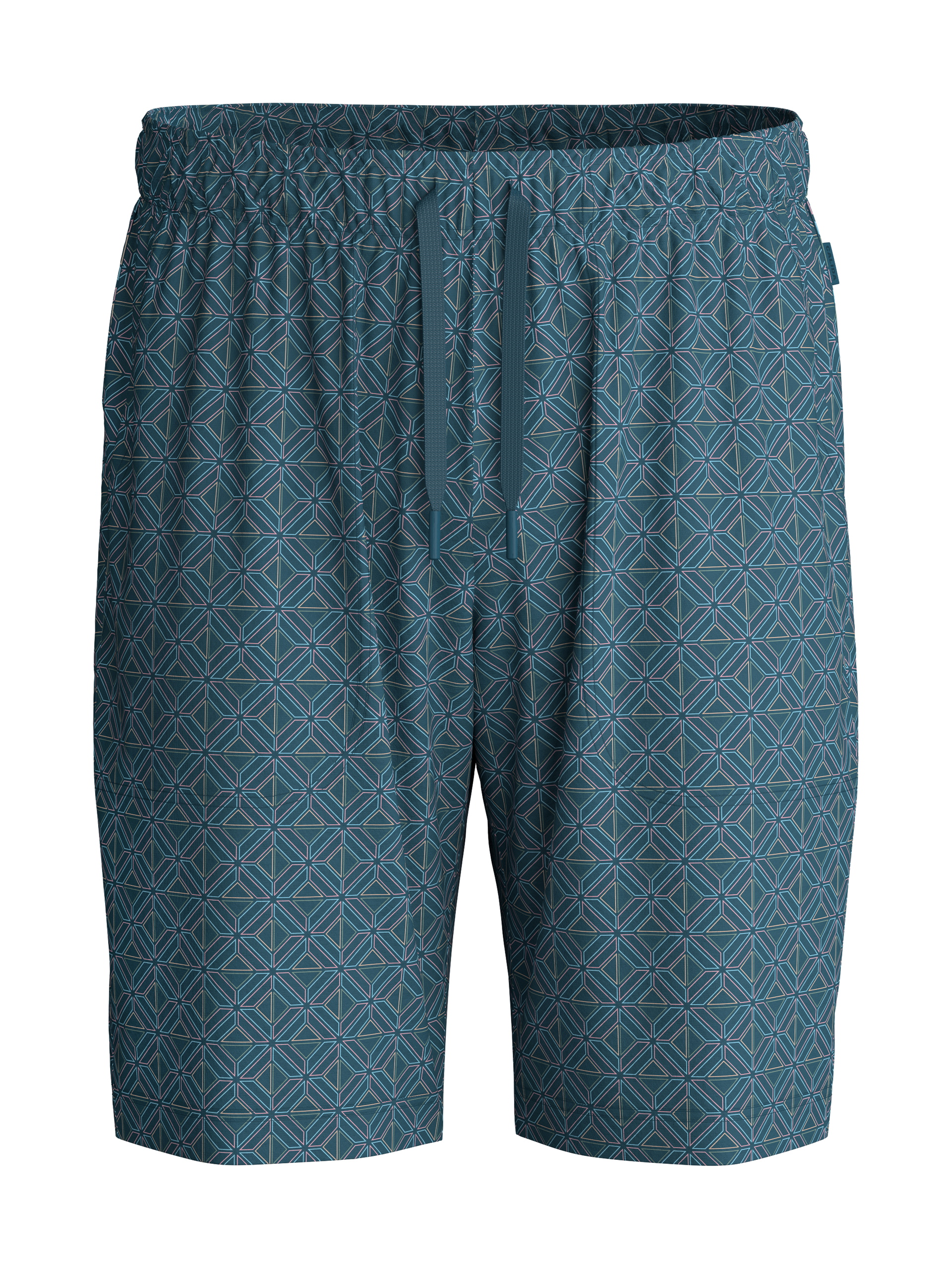 Herren - Bermudas aus 100% Baumwolle in Türkis, Gemustert aus Serie RMX Sleep Leisure von CALIDA