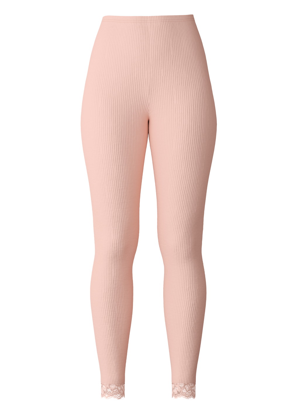 Donna - Leggings in lana e seta in Lana di colore Rosa, Pizzo, della serie Silky Wool Joy di CALIDA