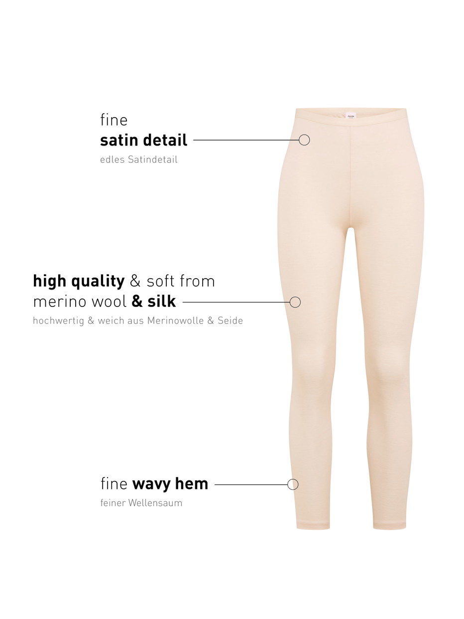 Damen - Leggings aus Wolle-Seide aus Swiss+Cotton in Beige, Einfarbig aus Serie True Confidence von CALIDA
