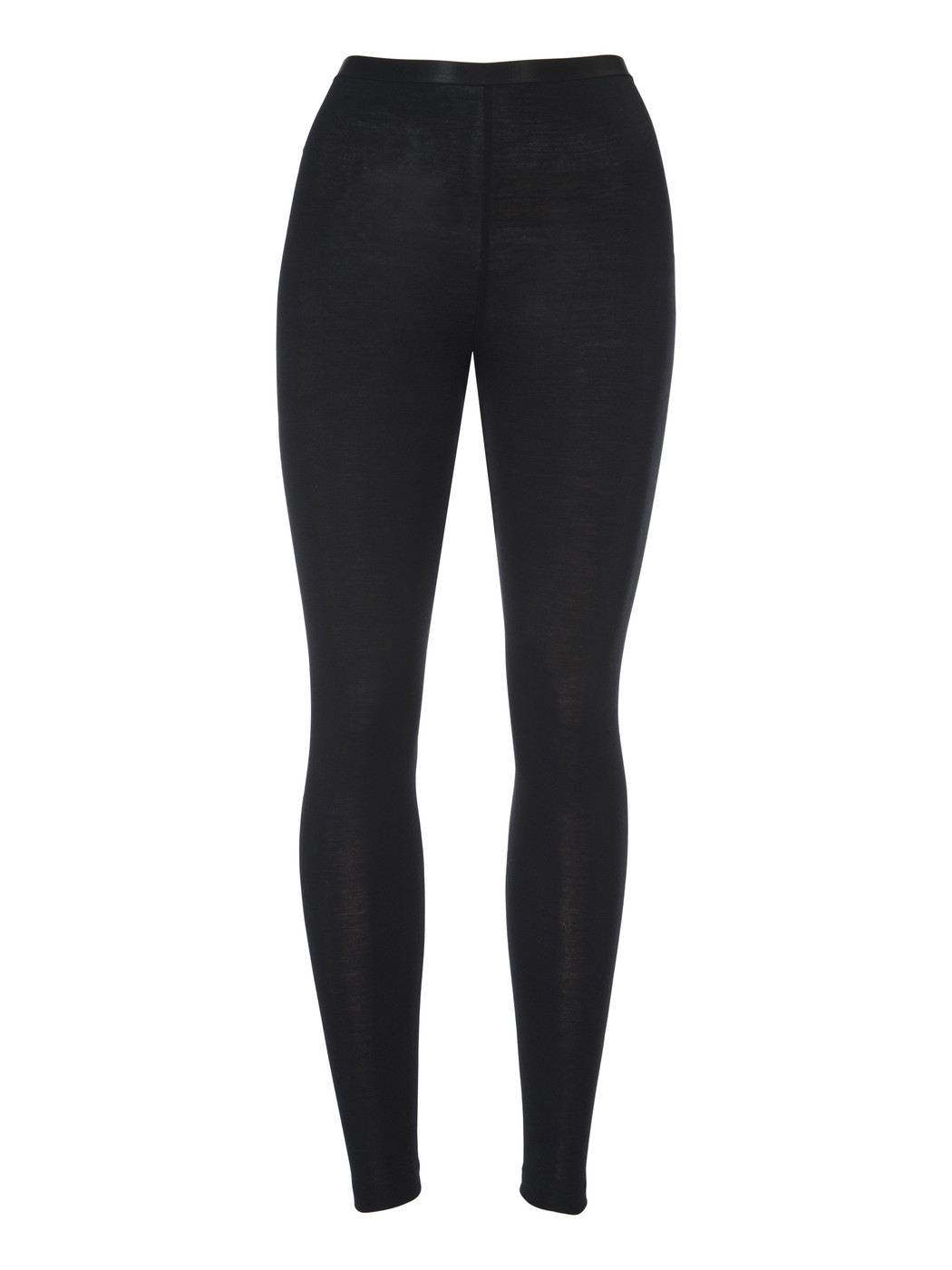 Femme - Legging en laine et soie en Swiss+Cotton de couleur Noir, Unicolore, de la série True Confidence de CALIDA