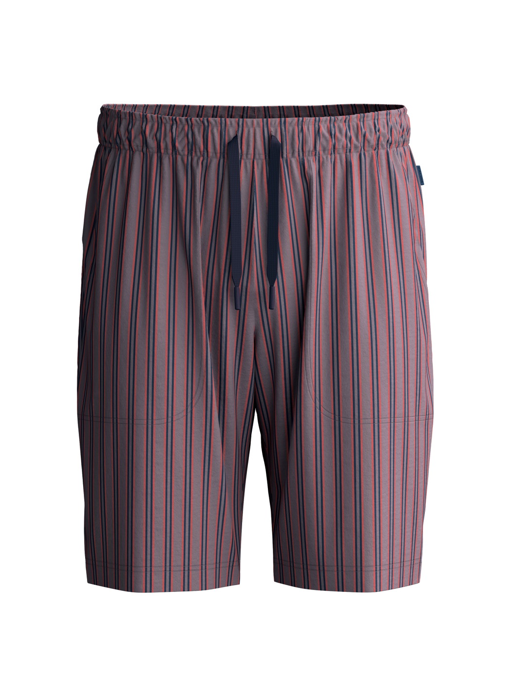 Uomo - Bermuda con tasche laterali in Cotone di colore Marrone, A righe, della serie RMX Sleep Superlight di CALIDA
