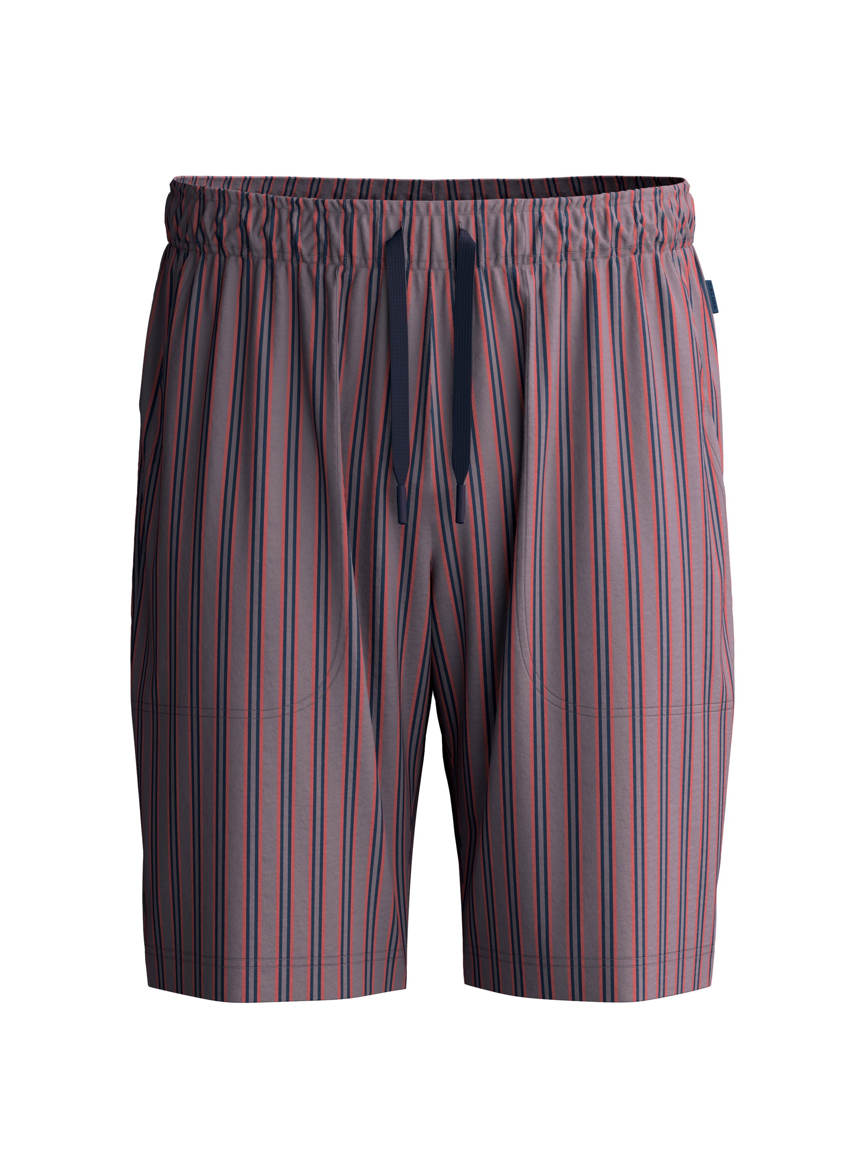 Men - Bermudas with side pockets made of Cotton in Brown, Striped, from the RMX Sleep Superlight series by CALIDA