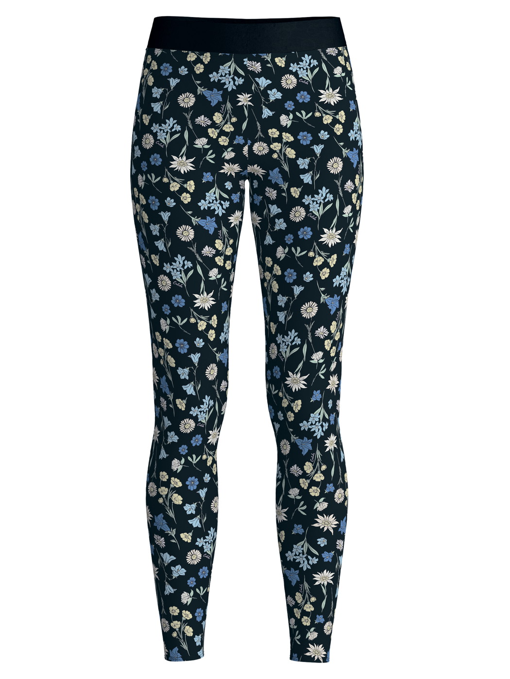 Women - Leggings made of Cotton in Black, Floral, from the Elastic Trend series by CALIDA