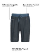 Herren - Bermudas aus Lyocell in Grau, Einfarbig aus Serie DSW Cooling von CALIDA