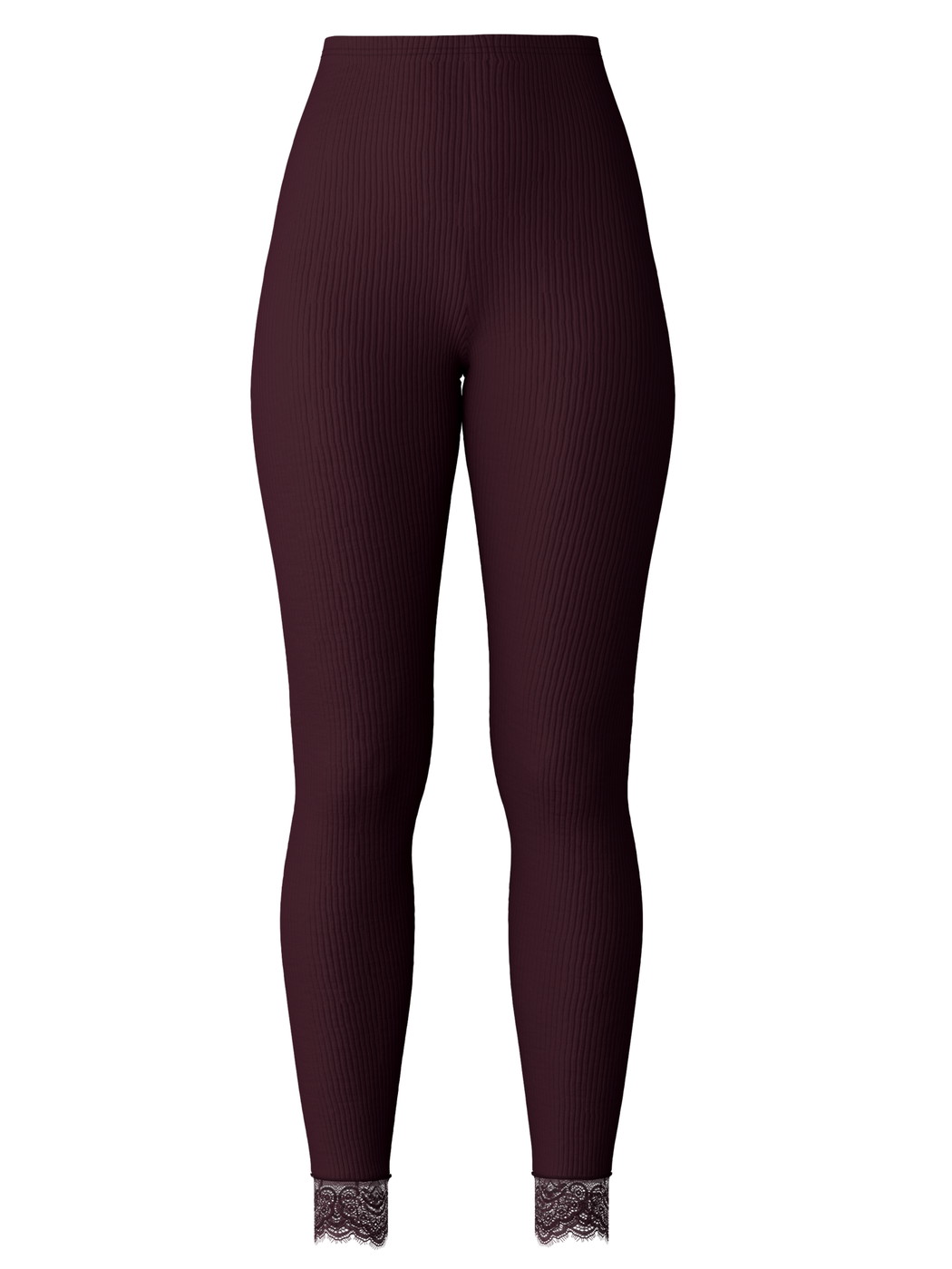 Damen - Leggings aus Wolle-Seide aus Wolle in Rot, Spitze aus Serie Silky Wool Joy von CALIDA