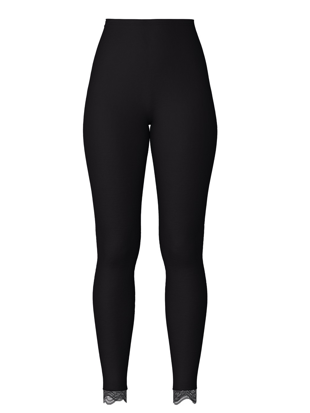 Damen - Leggings aus Wolle in Schwarz, Spitze aus Serie Richesse Lace von CALIDA