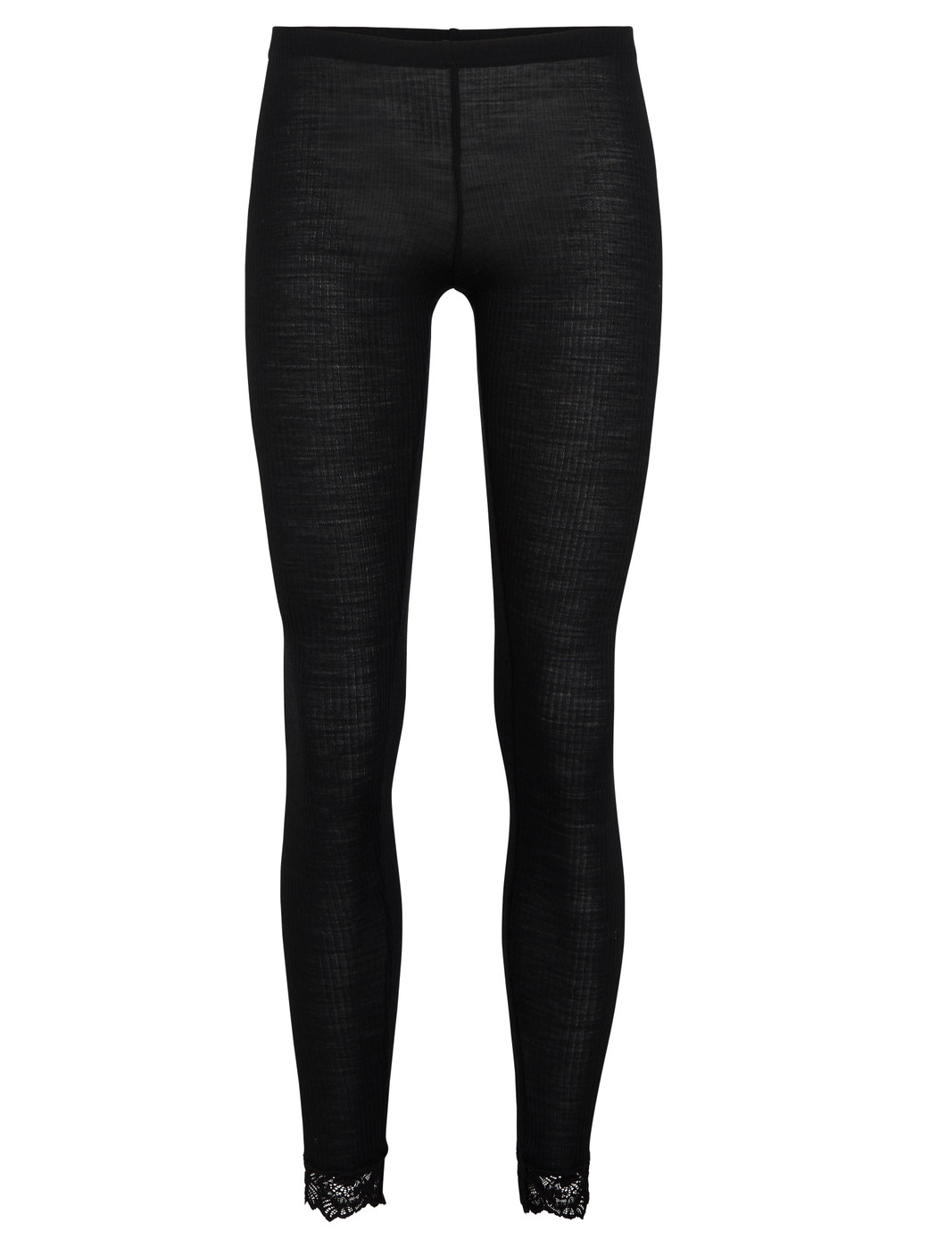 Femme - Leggings en Laine de couleur Noir, Dentelle, de la série Silky Wool Joy de CALIDA