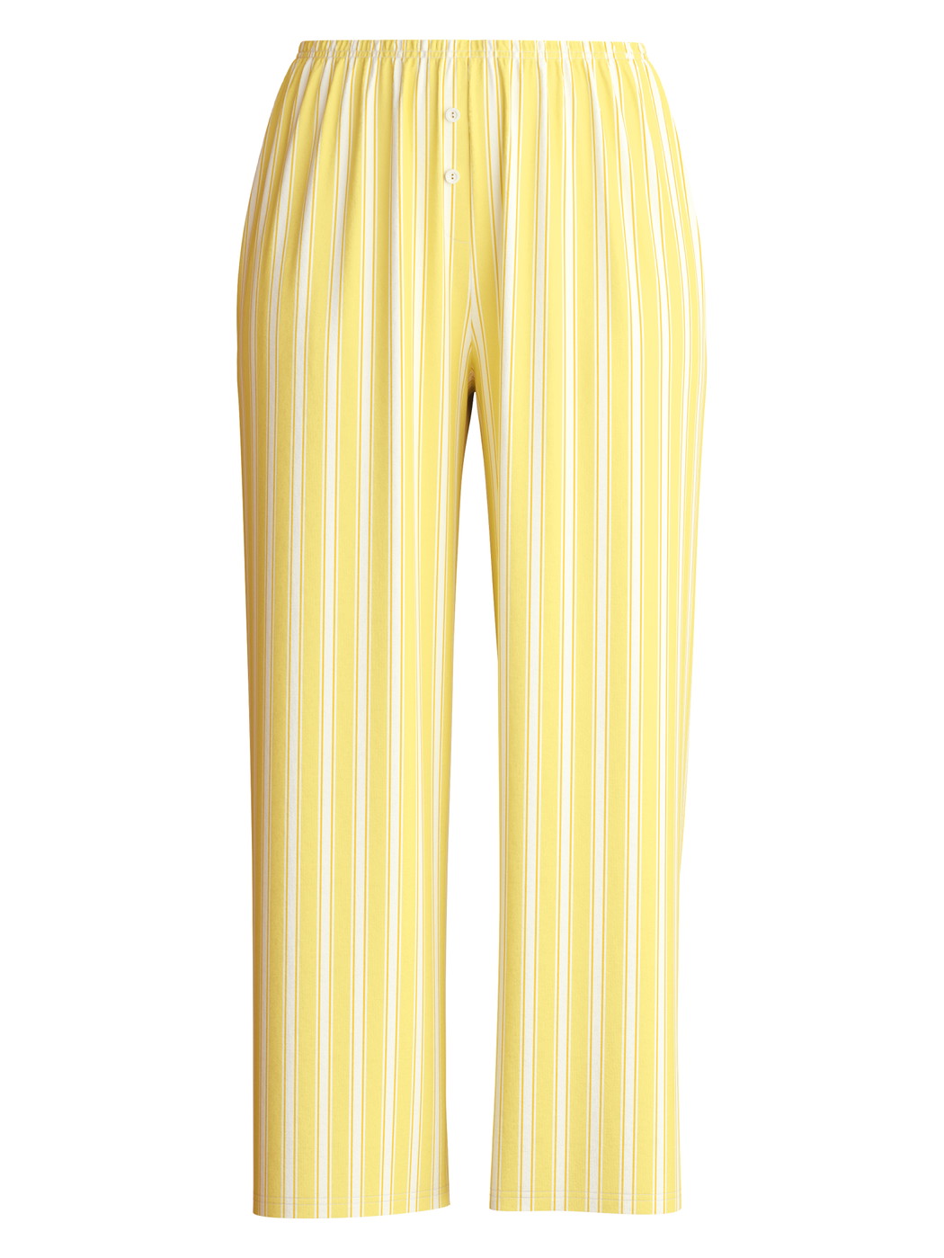 Women - 7/8 pyjama trousers made of 100% Cotton in Yellow, Striped, from the Favourites Ocean series by CALIDA