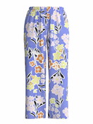 Donna - 7/8 Pantaloni pigiama in 100% cotone di colore Blu, Floreale, della serie Late Bloom M&M di CALIDA