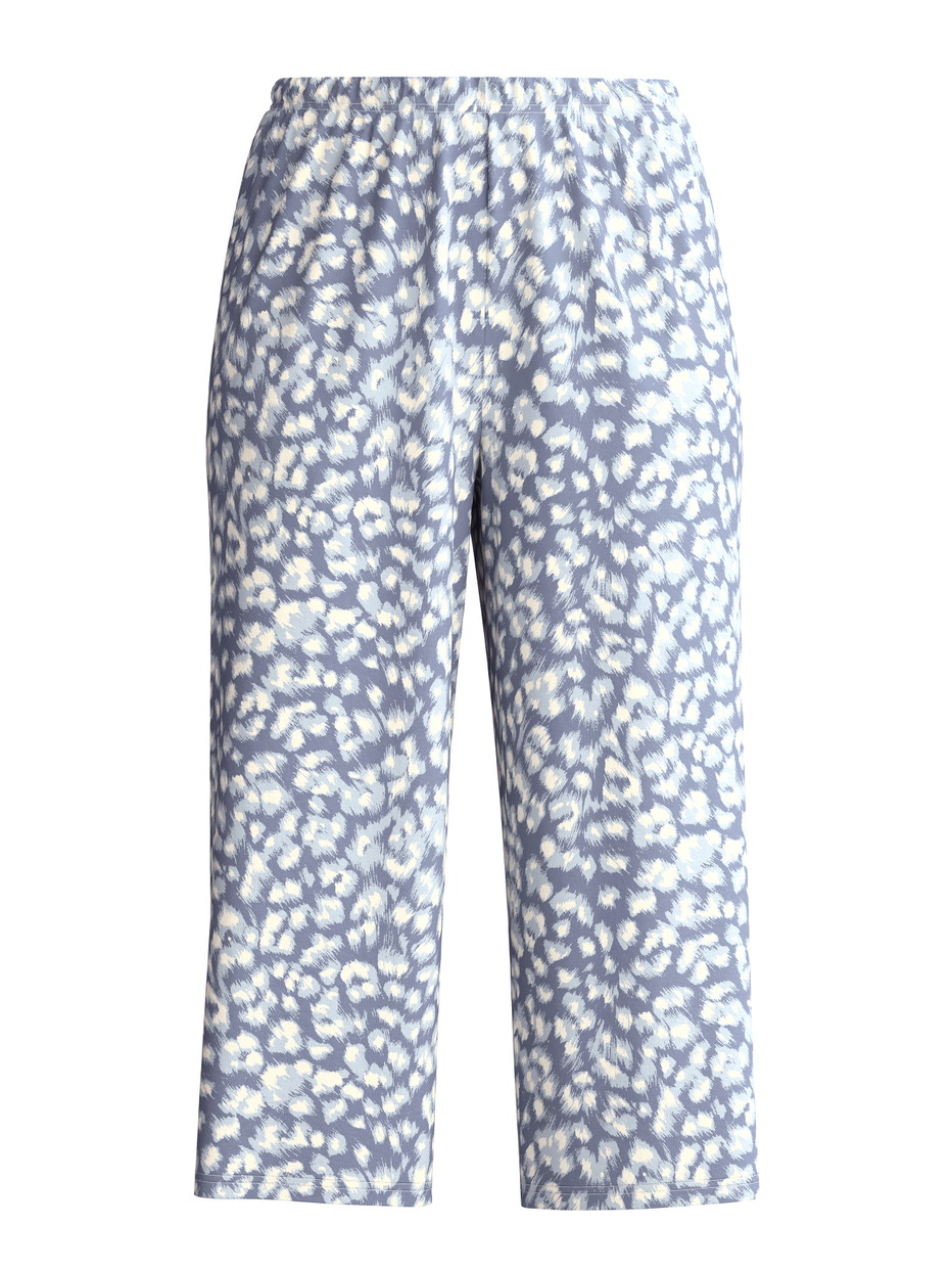 Damen - 3/4-Pyjamahose aus 100% Baumwolle in Blau, Floral aus Serie Sleep Over M&M von CALIDA