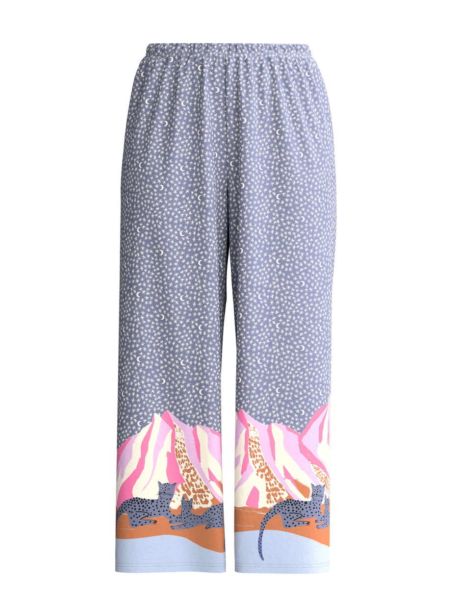 Damen - 7/8-Pyjamahose  aus Baumwolle in Grau, Motiv aus Serie Sleep Over M&M von CALIDA