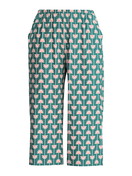 Femme - Pantalon de pyjama 3/4 en 100% coton de couleur Turquoise, À motifs, de la série Favourites Beach de CALIDA