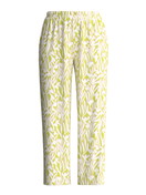 Damen - 7/8-Pyjamahose aus 100% Baumwolle in Grün, Floral aus Serie Late Bloom M&M von CALIDA