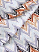 Women model is wearing 7/8 pyjama trousers made of 100% Cotton in Blue, Patterned from the Favourites Tiles series by CALIDA, Additional Image