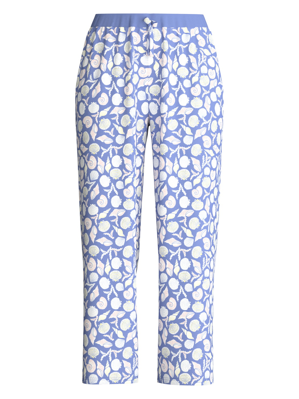 Women - 7/8 pyjama trousers made of 100% Cotton in Blue, Floral, from the Favourites Ocean series by CALIDA