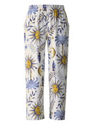 Donna - 7/8 pantaloni da pigiama in 100% cotone di colore Blu, Floreale, della serie Favourites Magic di CALIDA