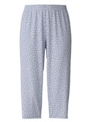 Femme - Pantalon de pyjama 3/4 en 100% coton de couleur Bleu, À motifs, de la série Favourites Sleep de CALIDA