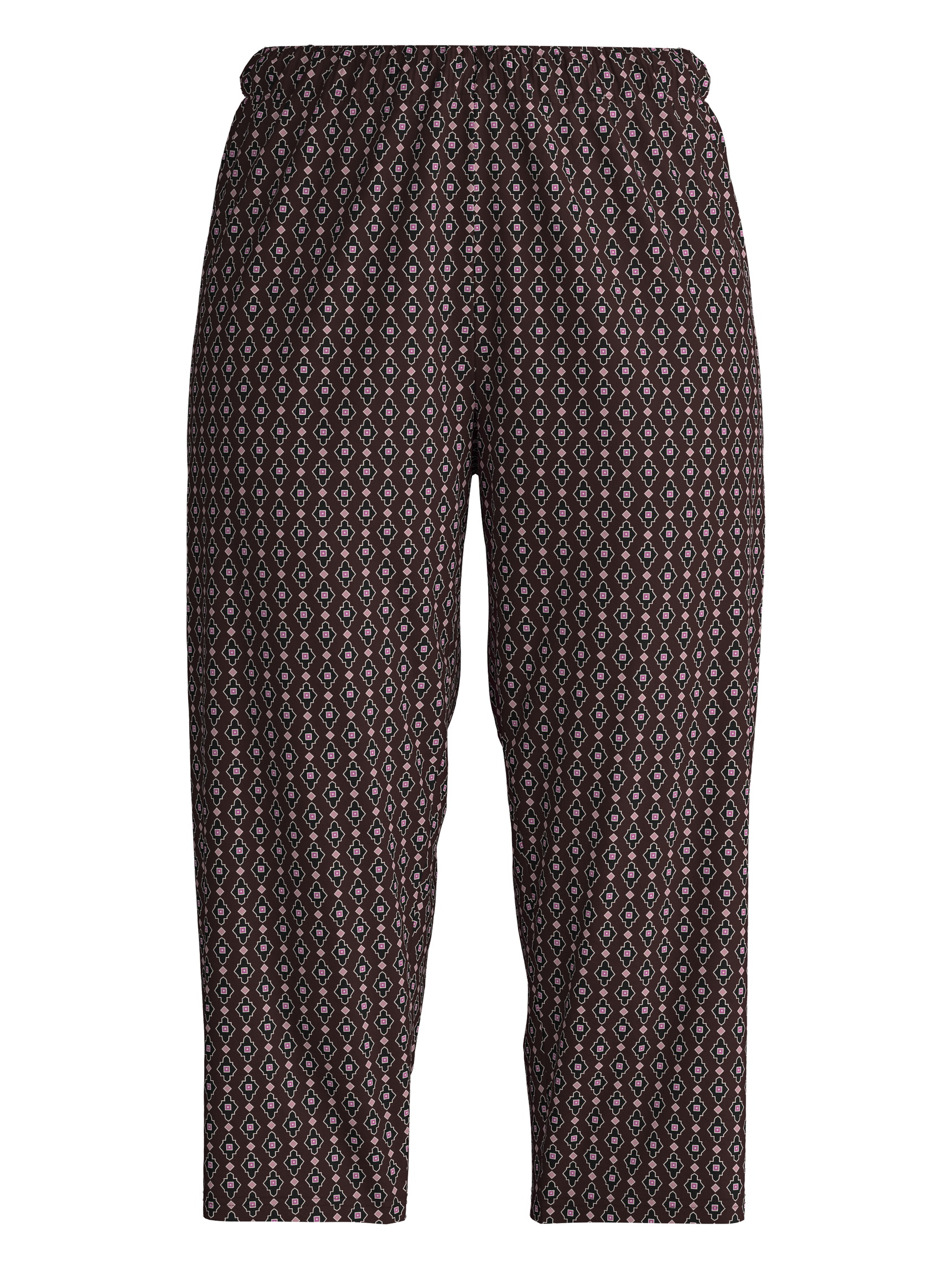 Damen - 3/4-Pyjamahose aus 100% Baumwolle in Rot, Gemustert aus Serie Favourites Botanic von CALIDA